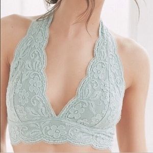 Urban Outfitters Out From Under Mint Halter Lace Bralette